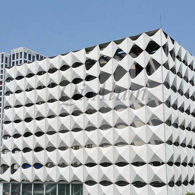 Irregular 3d degned shape exterior facade decoration aluminum metal panel