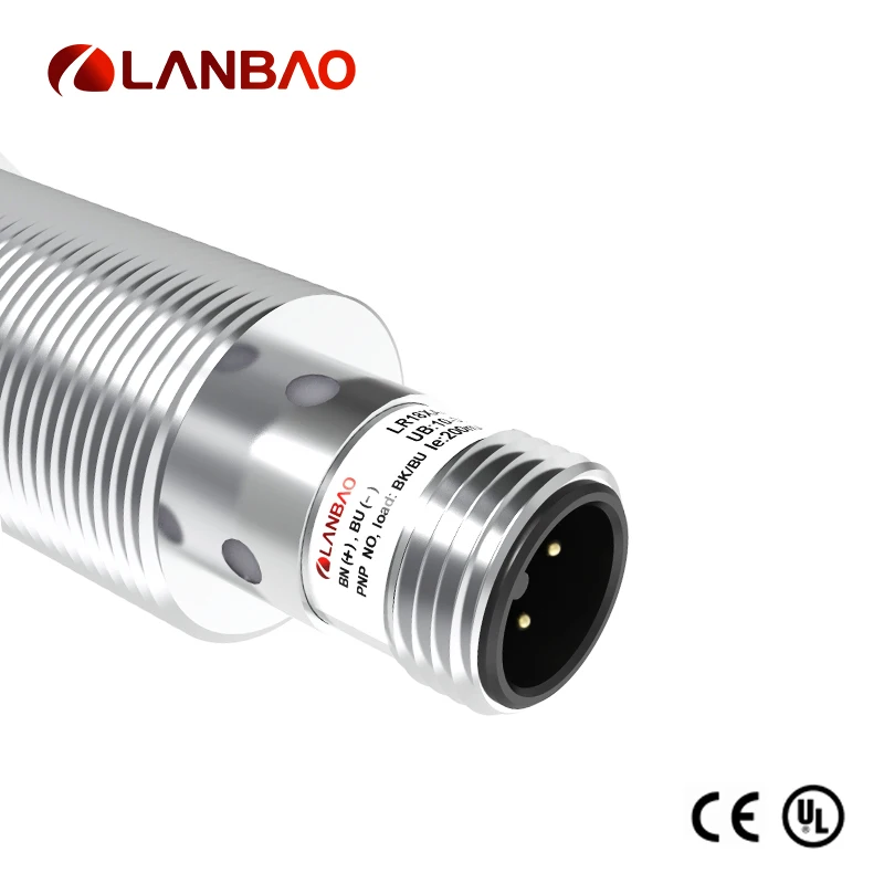 For LANBAO LR18X Series M12 Inductive Proximity Sensor Switch CE Approved DC Voltage Sensor