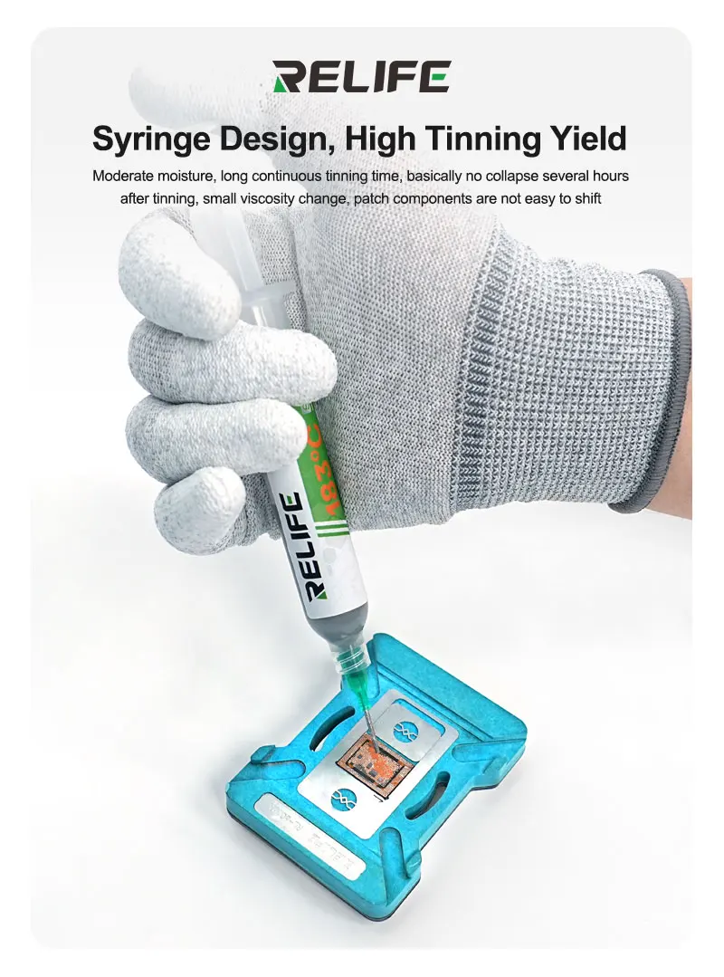 RELIFE HW21S Pâte à souder à l'argent contenant du plomb/seringue 10CC / 183 ℃