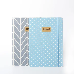 Eco Friendly Recycled Planner OEM Hardcover A5 Fabric Cloth Cover Notebook With Elastic Band