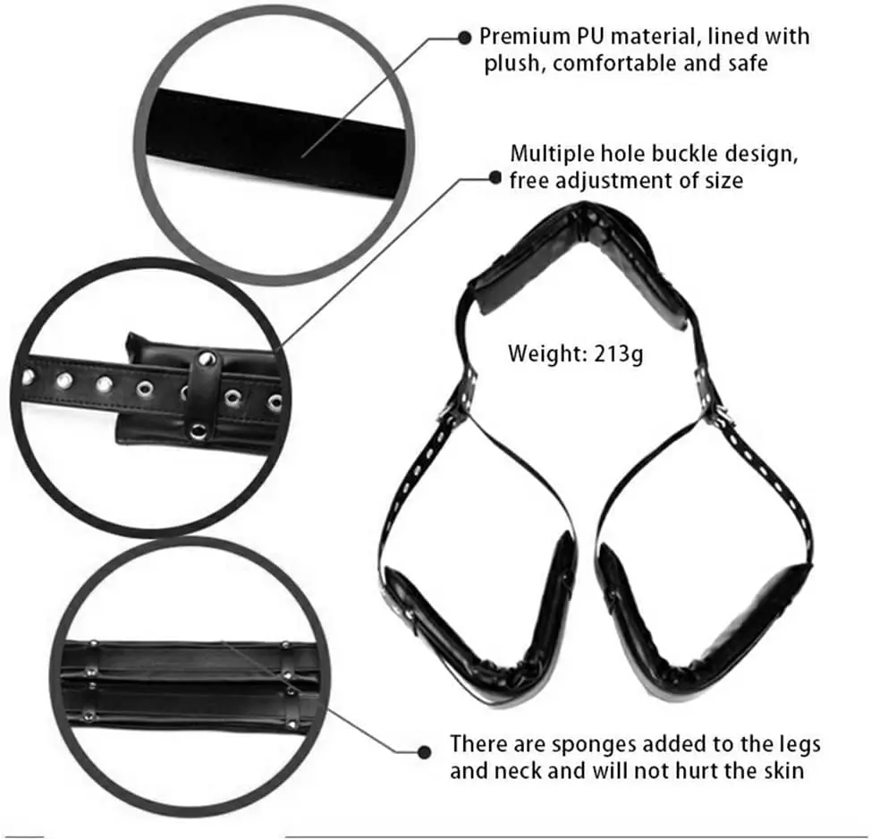 Kit Bondage BDSM Noir - Menottes Pour Chevilles, Sangles De Lit Pour Couples