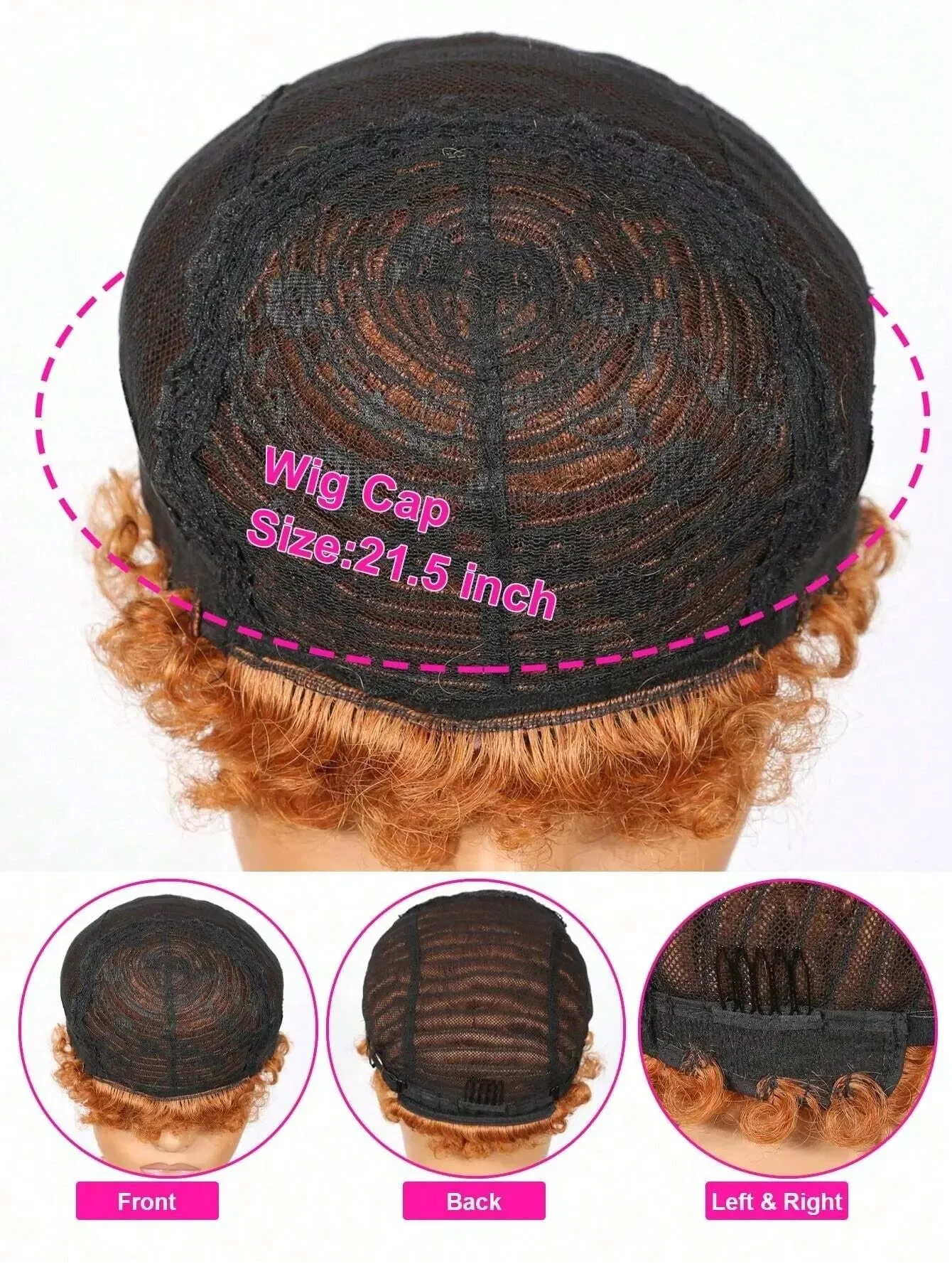 Parrucche corte e ricce Pixie Cut Fluffy Glueless Parrucche di capelli umani per donne e ragazze Parrucche afro Puff rimbalzanti morbide ed economiche Parrucca dall'aspetto naturale_voghion.com