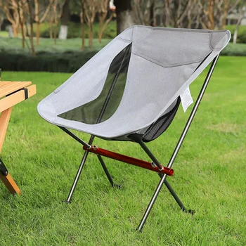 Chinese Supplier Outdoor Aluminum Folding Chair Ultralight Moon Beach Furniture for Camping Portable Fishing Hiking and Travel
