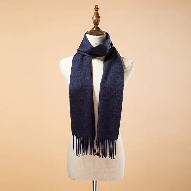Factory  in Stock Winter New Arrival 100% Pure Cashmere Scarf Solid Italian Woven Grey Cashmere Shawl Luxury Warm Women Scarf
