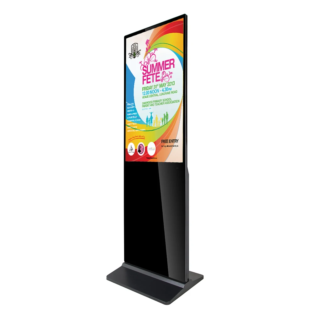 32 43 49 65 55 inch indoor Digital Signage Floor Stand Advertising display android 11 interactive touch non-touch screen
