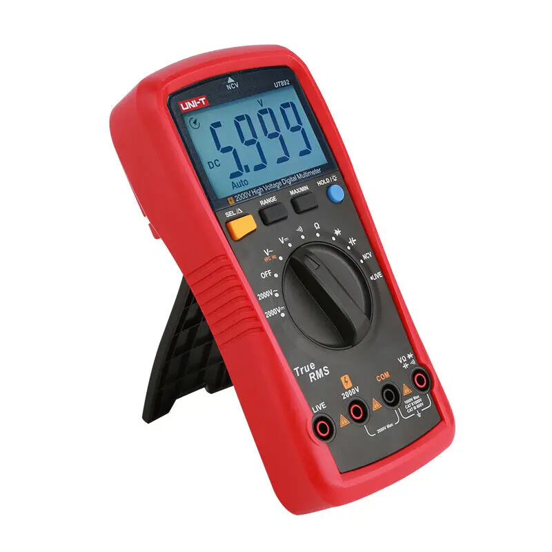 UNI-T Digital Multimeter UT892 2000V AC DC Voltmeter True RMS Capacitor Tester Frequency Meter NCV LIVE Test