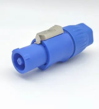 High-performance Blue Powercon Male Connector for Hifi DMX audio cable 4pole adapter plug water proof powercon connector