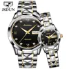 2 black dial silver gold strap