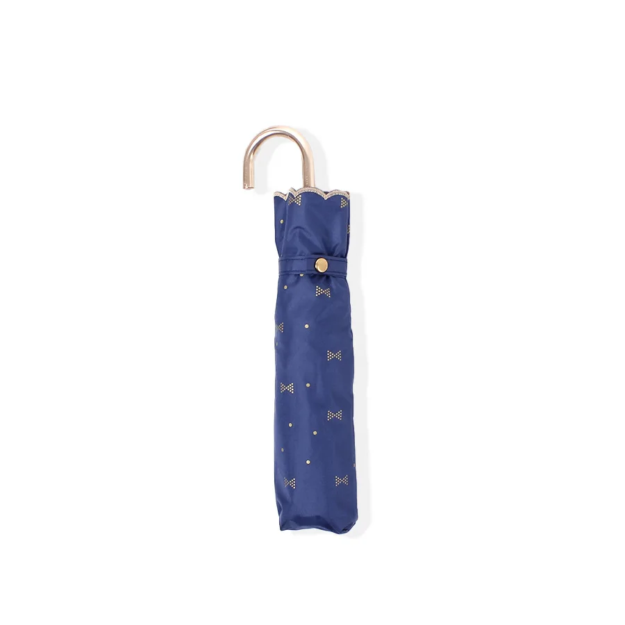 Japanese lady style elegant folding hook handle umbrella with lace border
