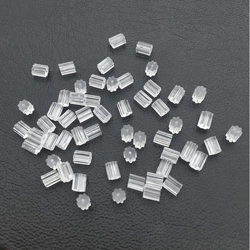 wholesale hot selling 200Pcs Rubber Plastic Clear Earring Backs