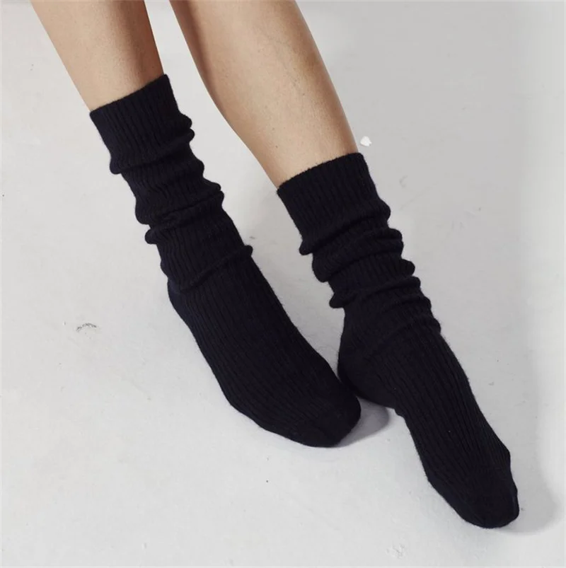 High Quality Rib Knit Bed Socks With Fall Winter Thick Thermal Cashmere