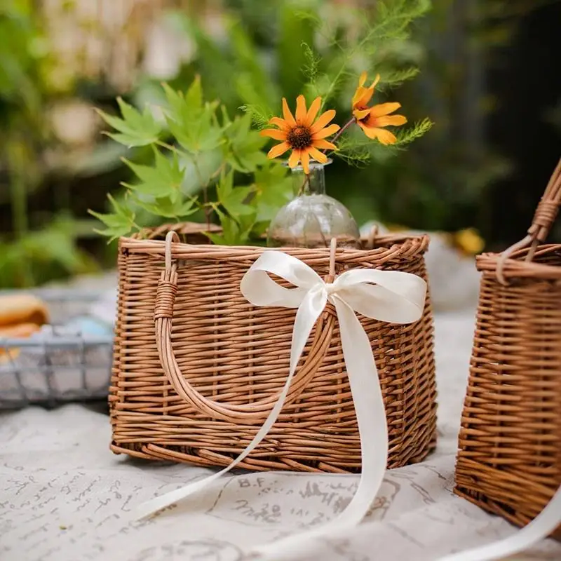 Fashion Cane Basket Bag Youkk Rattan Handbag Weave Bag Casual