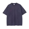T-shirt viola scuro con stampa a cera