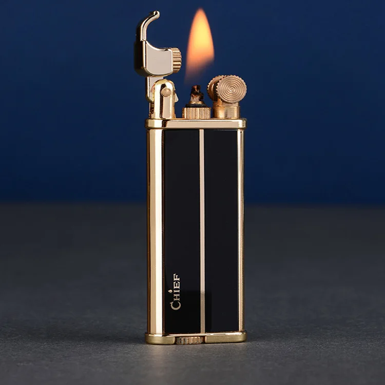 High Quality Embossed Metal Shell Kerosene Lighter Vantage Wheel Ignition Flame Lighter