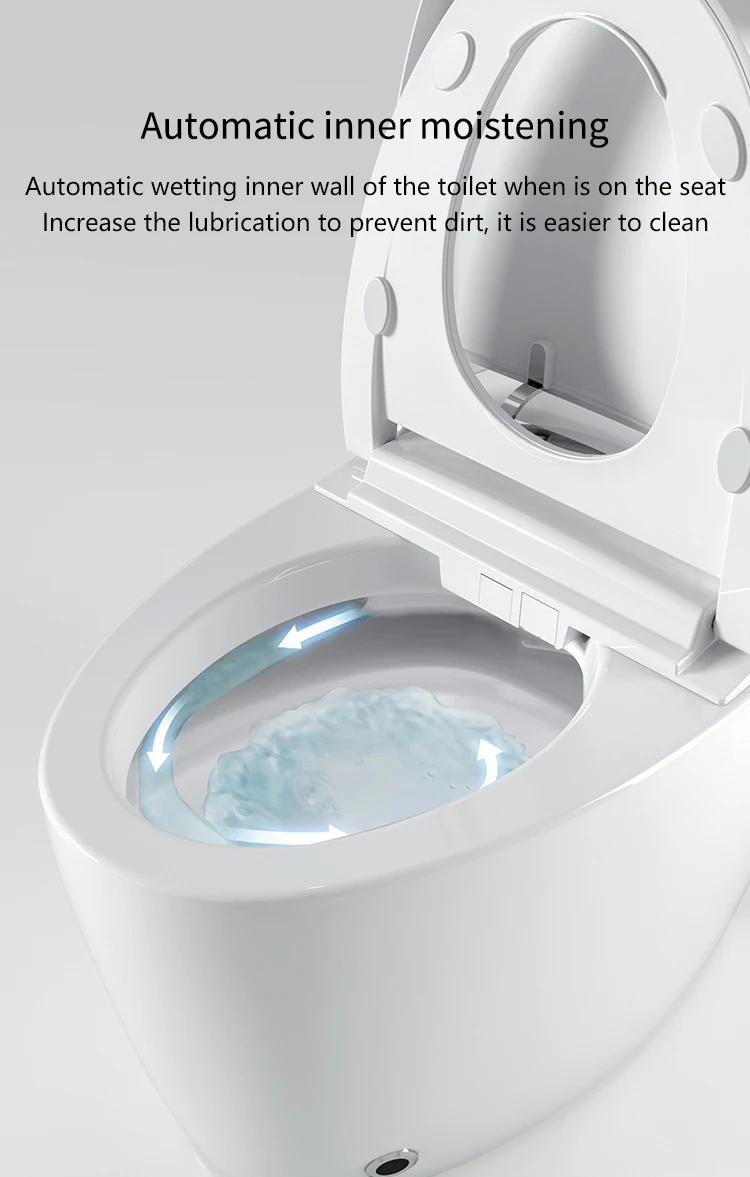 Ceramic Automatic Self Flushing Bathroom Smart Toilet Egg Shape Intelligent Sanitary Ware Bidet Toilet Bowl manufacture