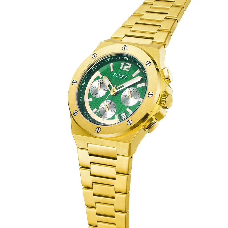 Мужские классические золотистые наручные часы Reloj Hombre De Oro Роскошные из твердого