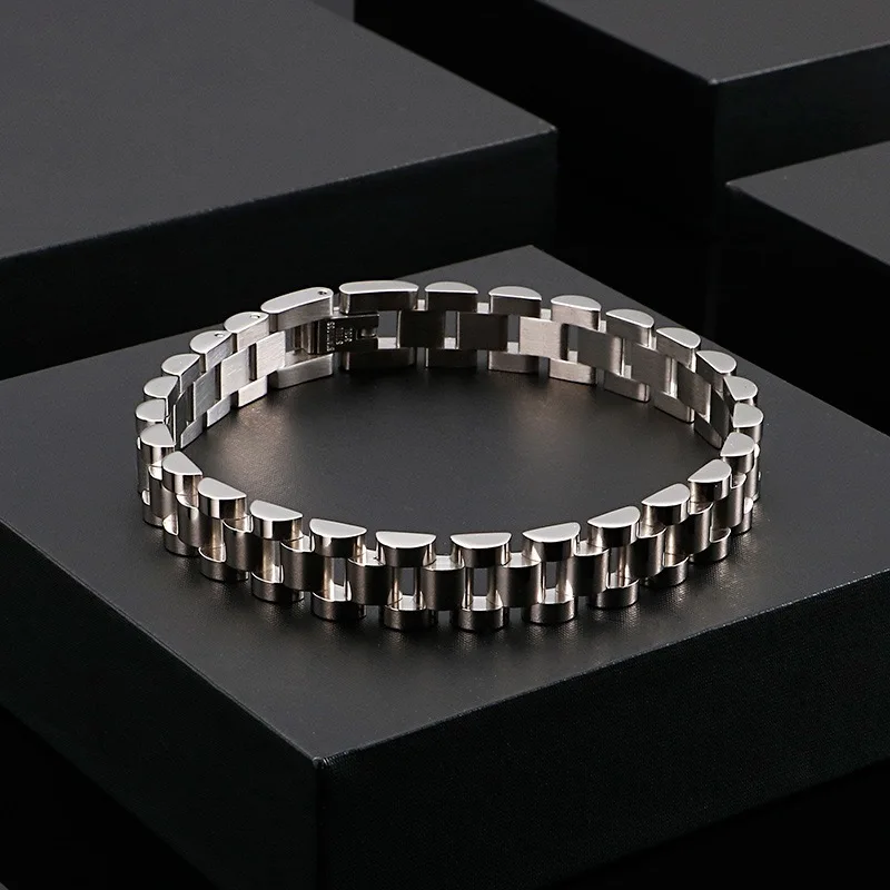 Fashion Jewelry Bracelets & Bangles luxury gold silver band strap men's bracelet wholesale stainless steel men bracelet