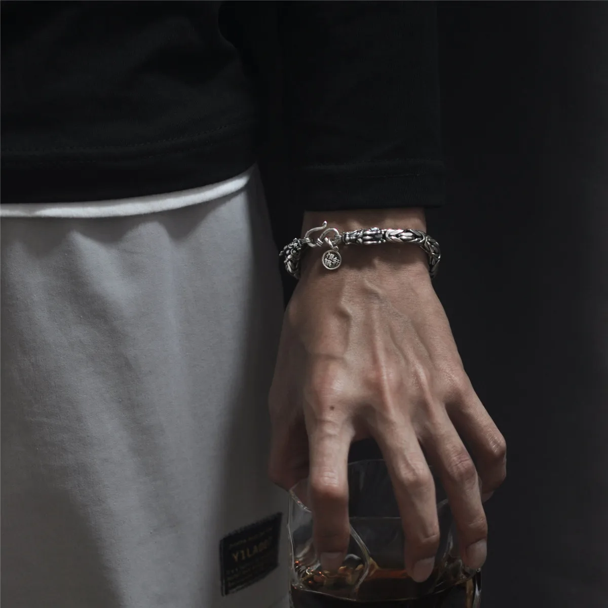 COOLSTEELANDBEYOND Stile Retrò Uomo Acciaio Inossidabile Drago Vintage
