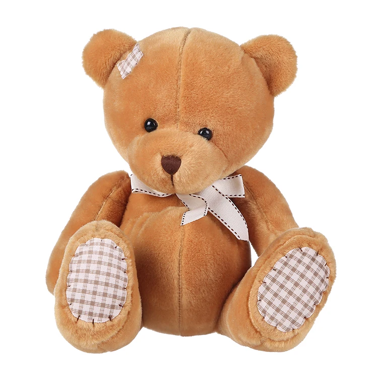 Venta al por mayor osos de peluche personalizado oso de peluche con parche  en la cabeza y los pies