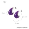 Pendientes de resina morada F854.