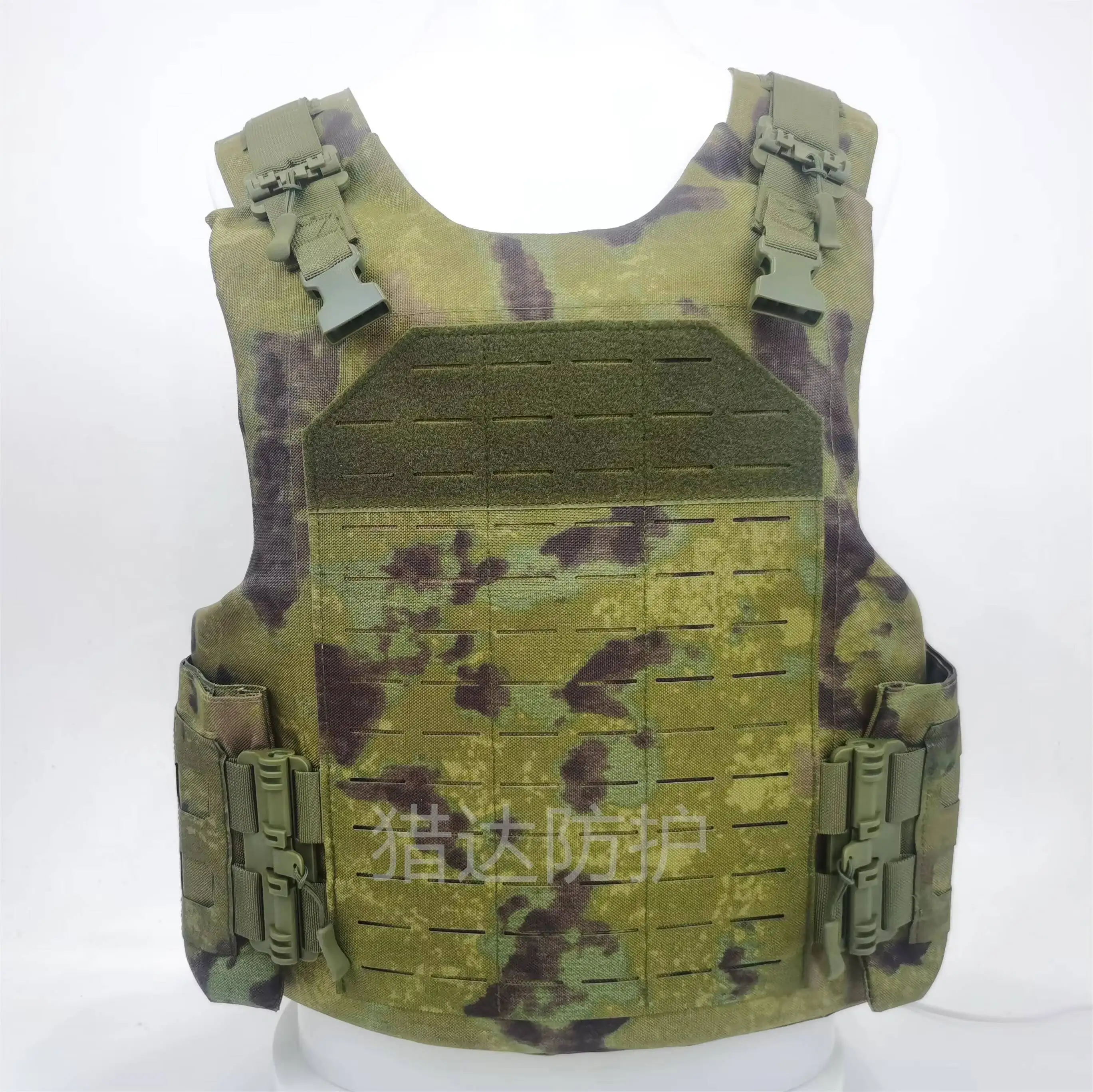 Chaleco táctico Molle verde de liberación rápida con láser, chaleco de defensa 1000D 1