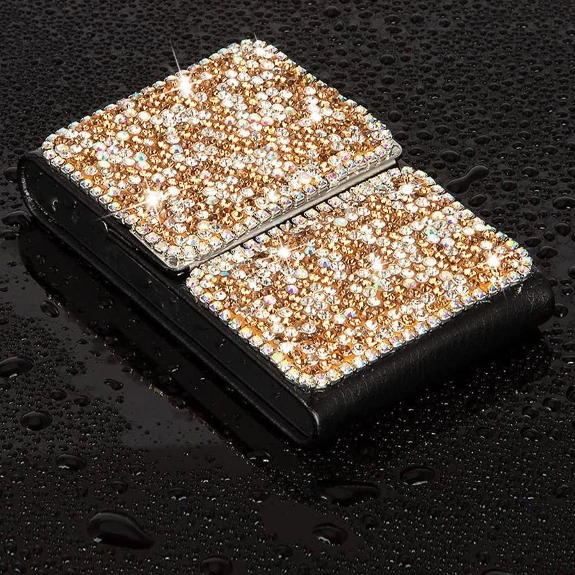 bedazzled cigarette case Case,Bling Rhinestone Women Cigarette Cigarette Holder Box Cigar Protective Cover (A) : Health & Household 1950s Vintage EVANS Jeweled Cigarette