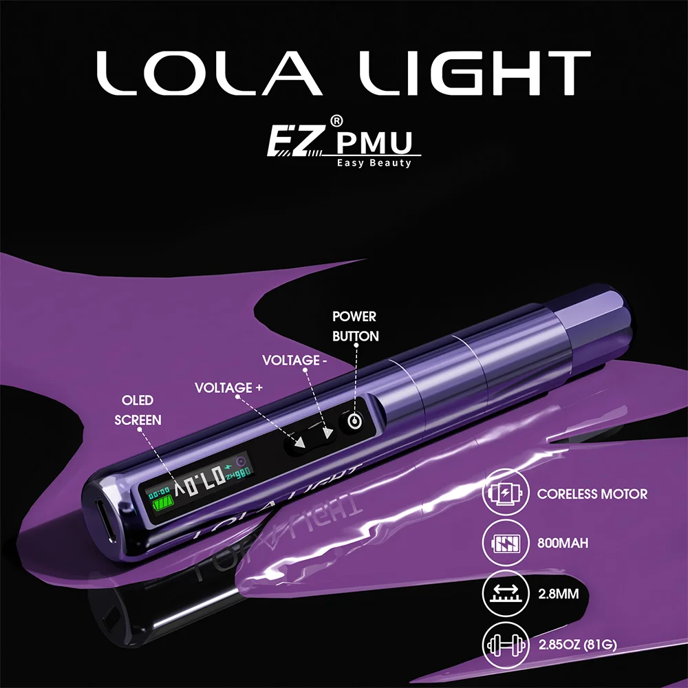 Wholesale EZ Tattoo Lola Light Pen Machine - 800mah Capacity