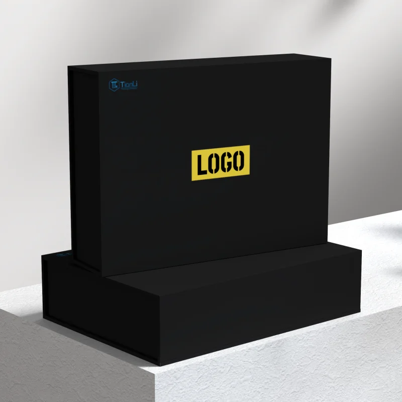 product luxury is09001 gift black bank card fold  box custom printing rigid cardboard box with insert-3