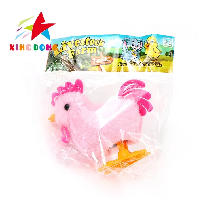 Plush Chick Toy Wind Up Plush Chicken  fluff toys cartoon wind up animal toys	kidshalloween toy