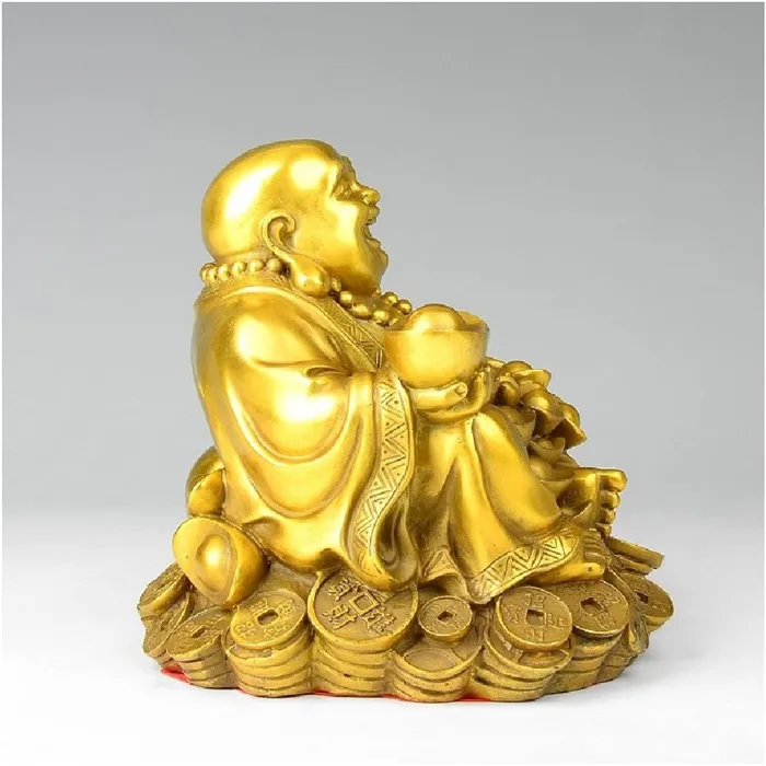 Feng Shui Decor Laughing Buddha Statue Maitreya Figurine Carrying Money Bag Happy  Buddha For God Luck Brass Sculptures Home Deco - Buy Laughing Buddha,Laughing  Buddha,Laughing Buddha Product on 