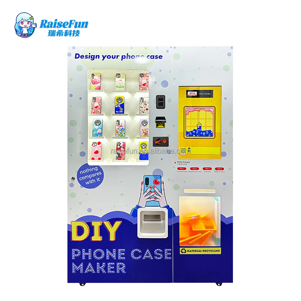 Smart Phone Case Vending Machine DIY UV Printing Automatic 24 Hours Self Service Touch Screen Custom Mobile Cover Printer