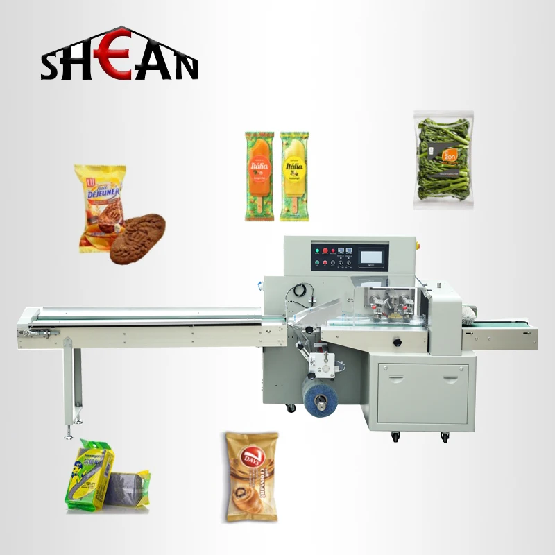 Automatic Horizontal Vegetable Flow Wrapping Machine Packing Machine