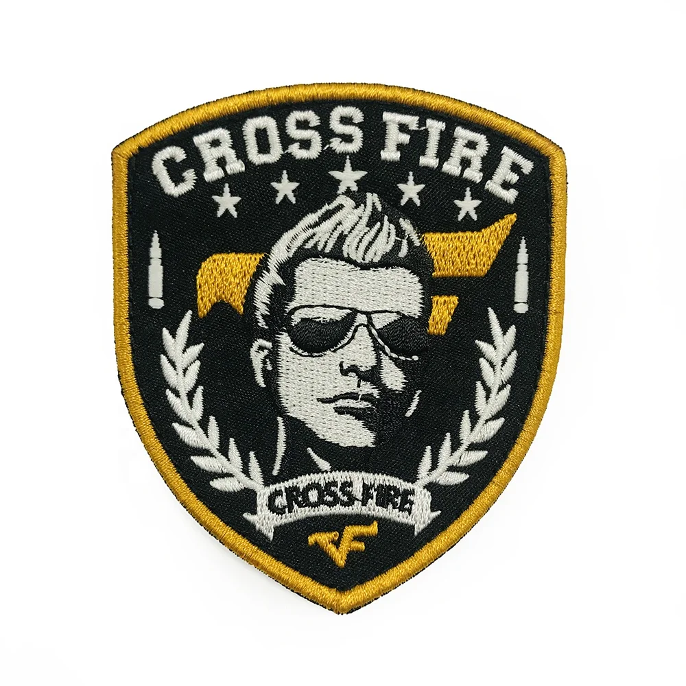 Пользовательский бренд 3D вышивка патч с логотипом ткани значки