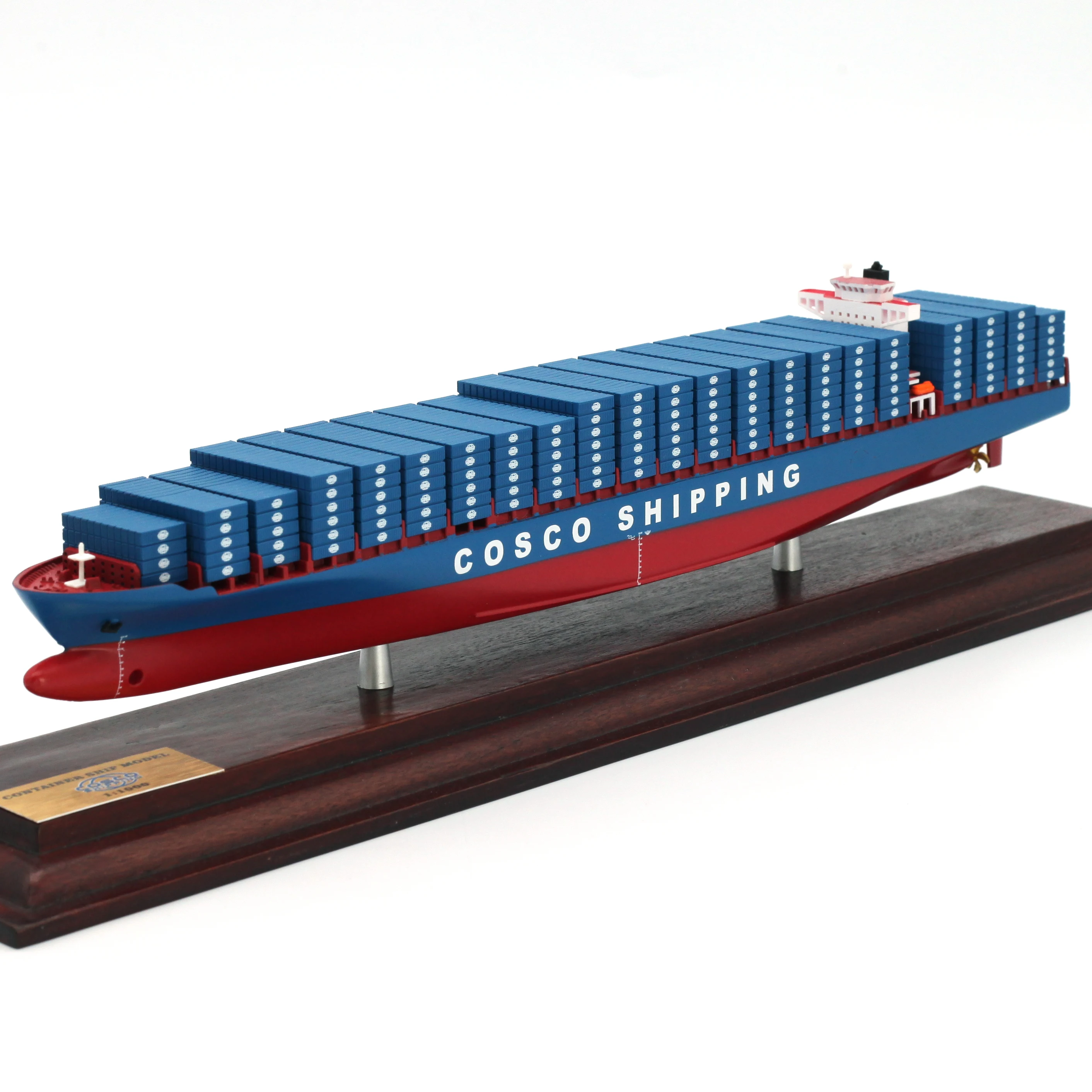 【A】COSCO SHIPPING Customized 35cm Handmade 1:1000 Scale Model O.A.S Factory Shipping Gift Promotional Business Container Ship Mode