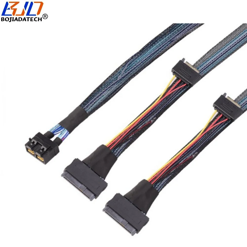 Cavo Mini SAS HD SFF8643 A U.2 SFF8639 Con Alimentatore SATA - 12Gb/s, 15 Pin, Per Server, Hard Disk E Host Computer - Collegamento Affidabile In Rame, Facile Installazione