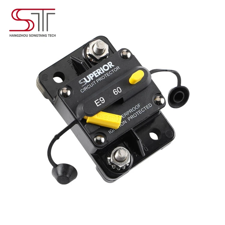 E99 60A Hi-Amp Manual Reset Bimetal Waterproof IP67 Car Dc Circuit Breakers