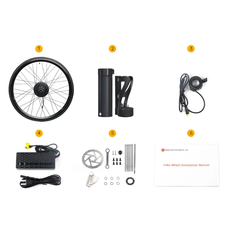 Lvbu Universal 36V 250W 350W Removable Front/Rear Ebike Brushless Hub Motor  Electric Bike Conversion Kit 700C With Battery