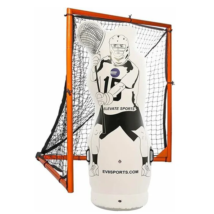 Elevate 11th Man Lacrosse Goalie/Defender Dummy - Inflatable Training Aid For Shooting Accuracy & Dodging Practice