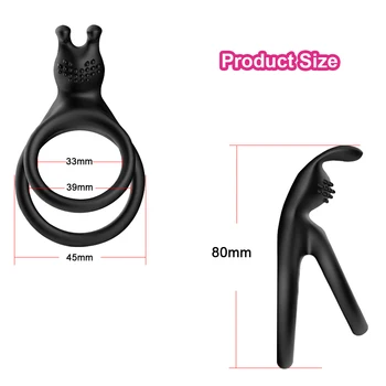 ALWUP Silicone Penis Ring - Delay Ejaculation & Stimulate Clitoris
