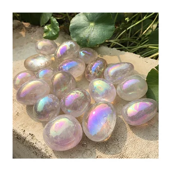 New arrivals crystals healing stones natural angel aura clear quartz tumbled stone for home decoration
