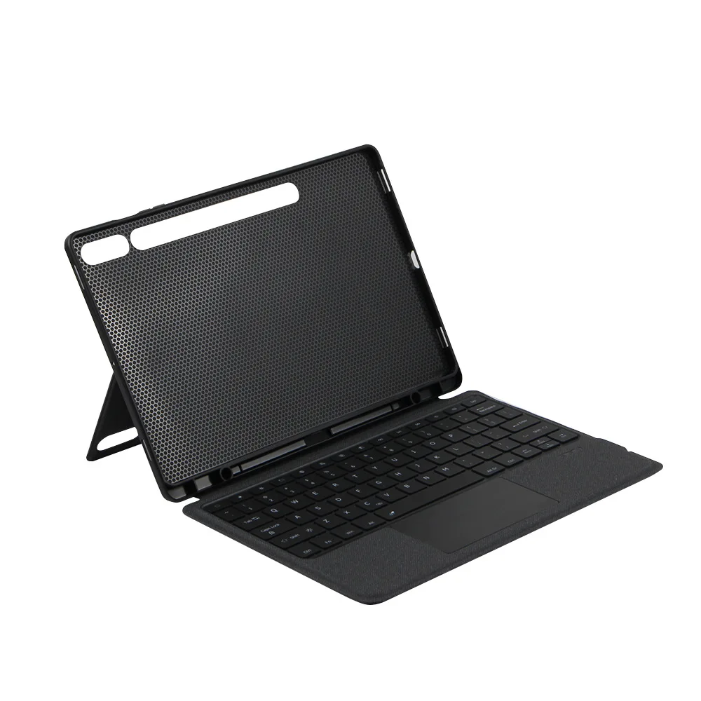 Магнитная клавиатура Magic Keyboard Case для Samsung Tab S7FE/A9+/S8 Plus, 12,4 дюйма, комбинированный чехол из ТПУ, АБС и ПУ, совместим с Bluetooth, Laudtec