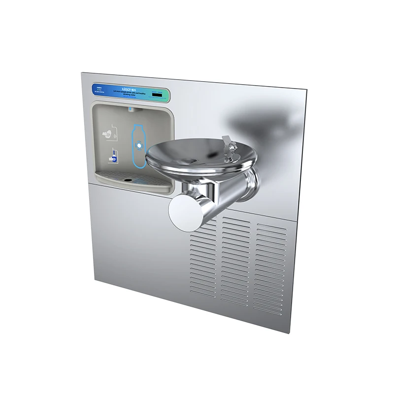 IUISON Retrofit Bottle Filling Station for Soft Sides® Fountain Filtered Refrigerated Stainless