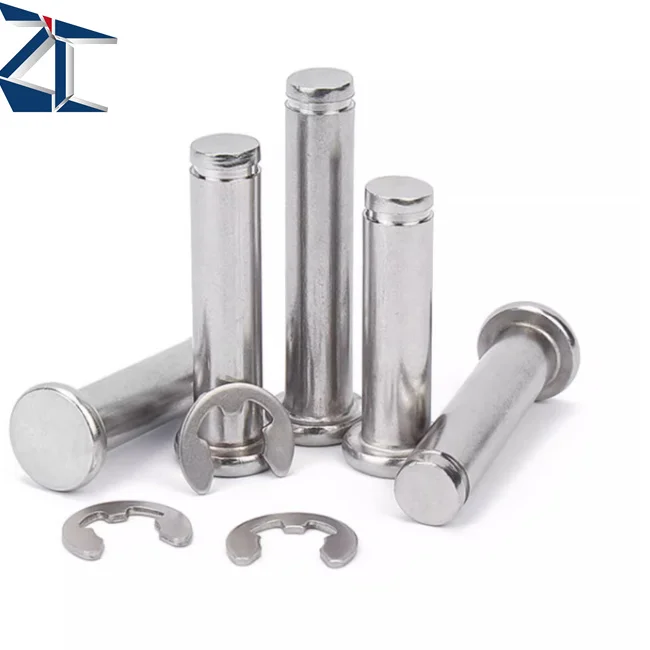 Professional Stainless Steel Flat Head Clevis Pin with Groove Bearing Cylindrical Dowel Pin With E Type Clip