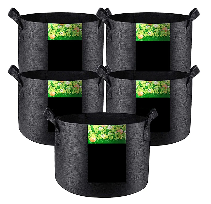 Лидер продаж, 3 5 7 10 15 25 30 100 галлонов, сверхпрочные утолщенные войлочные пакеты для растений