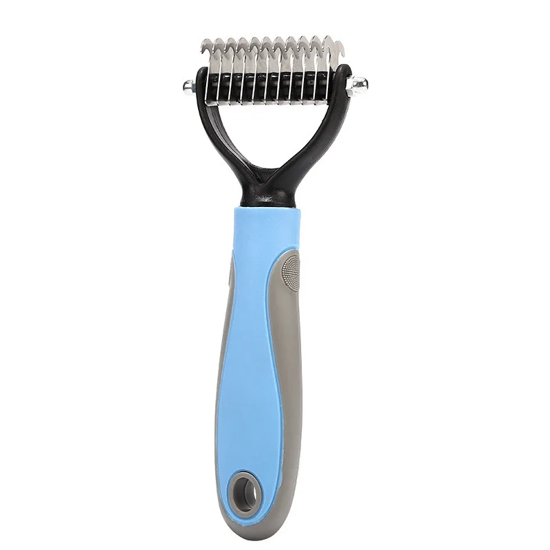 Pets Fur Knot Cutter Dog Grooming Shedding Tools Pet Cat Hair Removal Comb Brush Double Sided Pet Products Comb for Cats