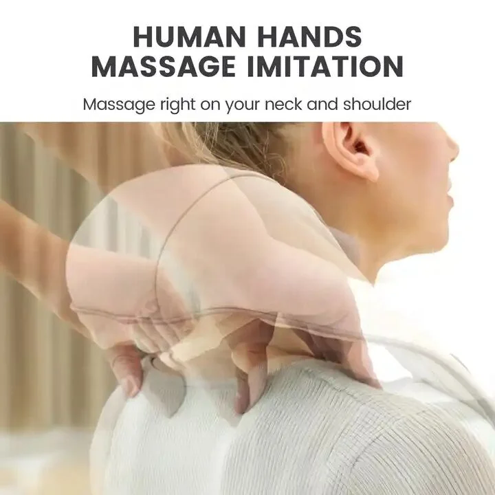 Custom Logo Portable Back Massager Deep Tissue Neck Massager With Heat