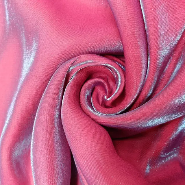 Factory Lowest Price High Quality Soft Polyester Rayon shiny Silky Satin Metallic chiffon for garments