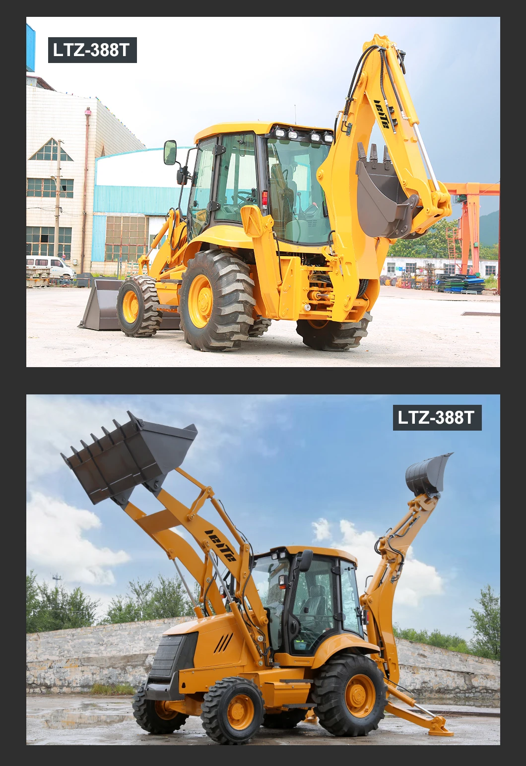 Diesel Mini Backhoe loader 3 ton 5 ton CE EPA China Sale 4 wheel drive new backhoe and loader Applicable earthmoving machinery