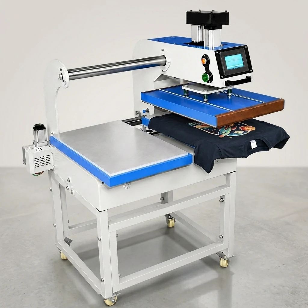 Automatic Mechanical High Pressure Sublimation Transfer Machine for T-shirt DTF Printing 60x80cm