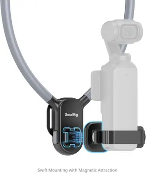 For SMALLRIG Magnetic Neck Mount Chest Strap Action Camera Hands-Free POV Vlogging DJI Osmo Pocket 3/OSMO Mobile Phone Holder detail image